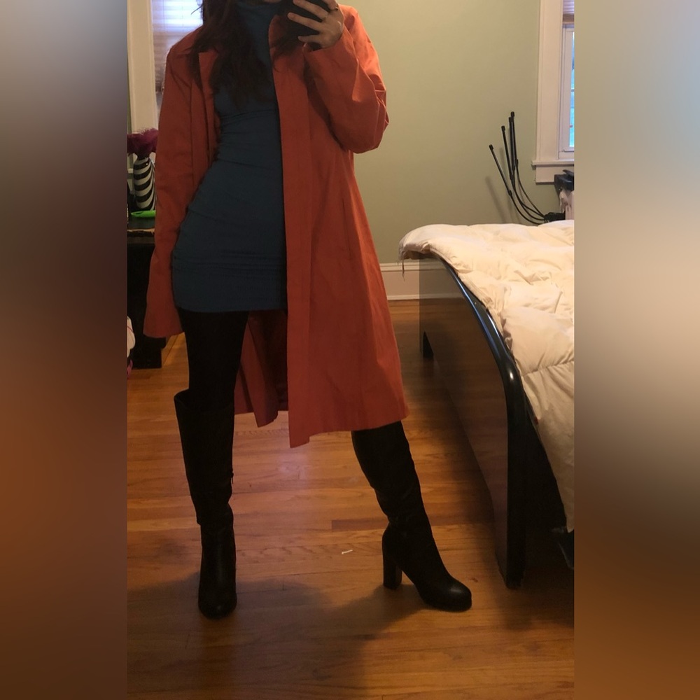 Jones New York orange button down coat